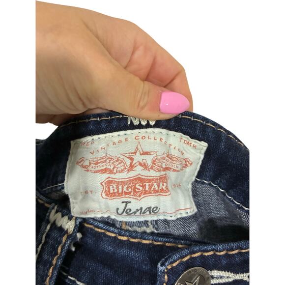 Big Star Jenae Skinny Stretch Jeans Cowboy Rodeo Ranch Low Rise Denim Farmer - Picture 3 of 7